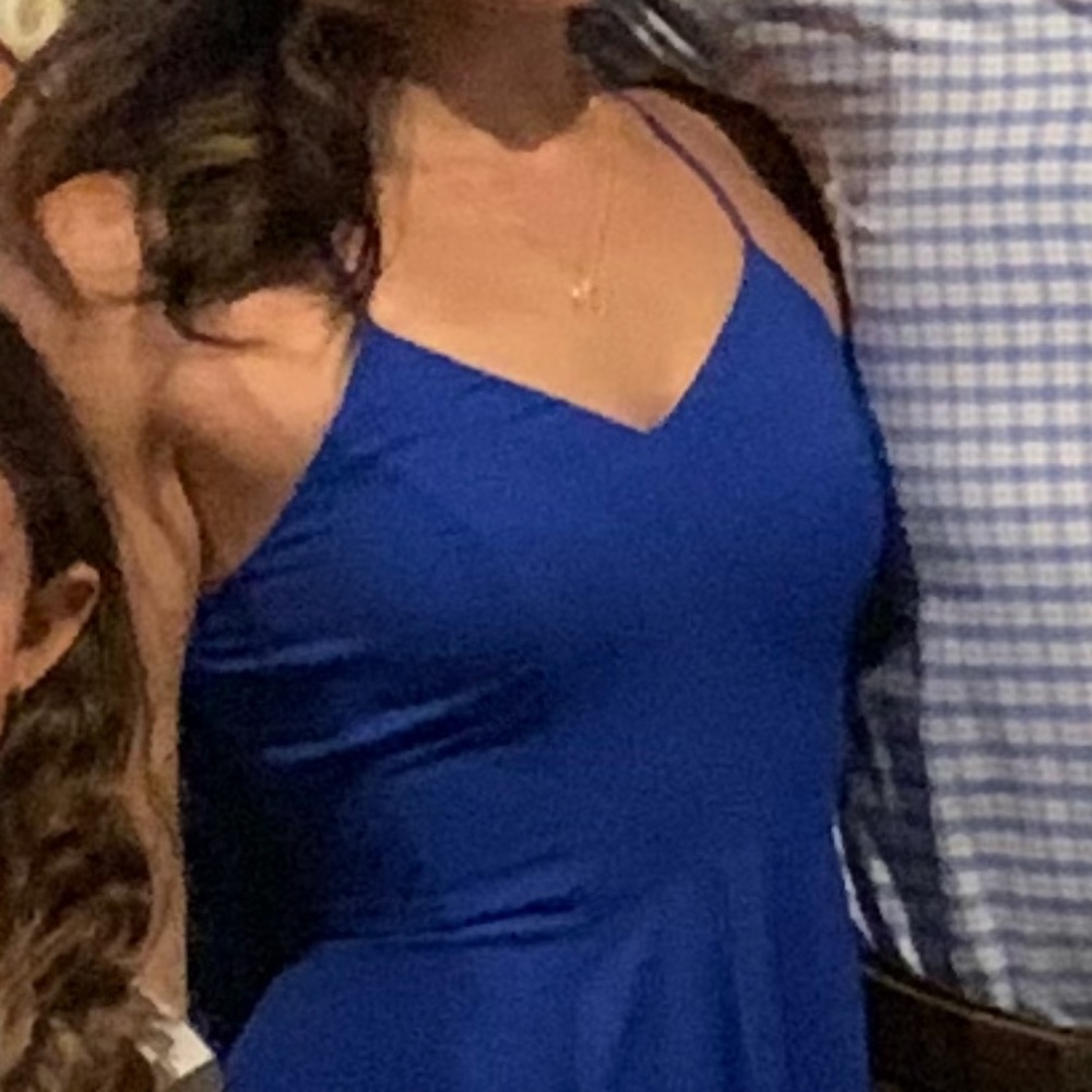Flowy blue dress